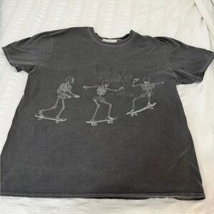Urban Outfitters Charcoal Skeleton Skate Tee